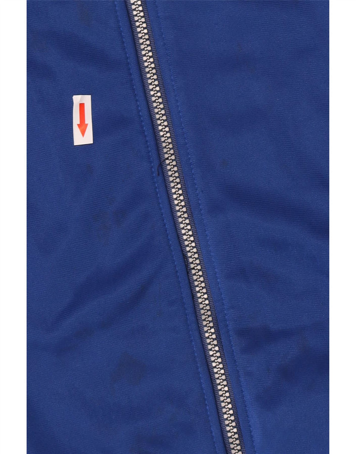 Asics Veste de survêtement graphique pour hommes, grand bleu, polyester color block
