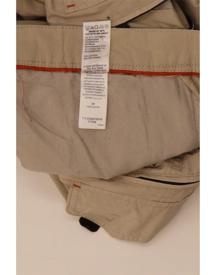 Marks & Spencer Bermuda Cargo Homme W40 XL Coton Beige