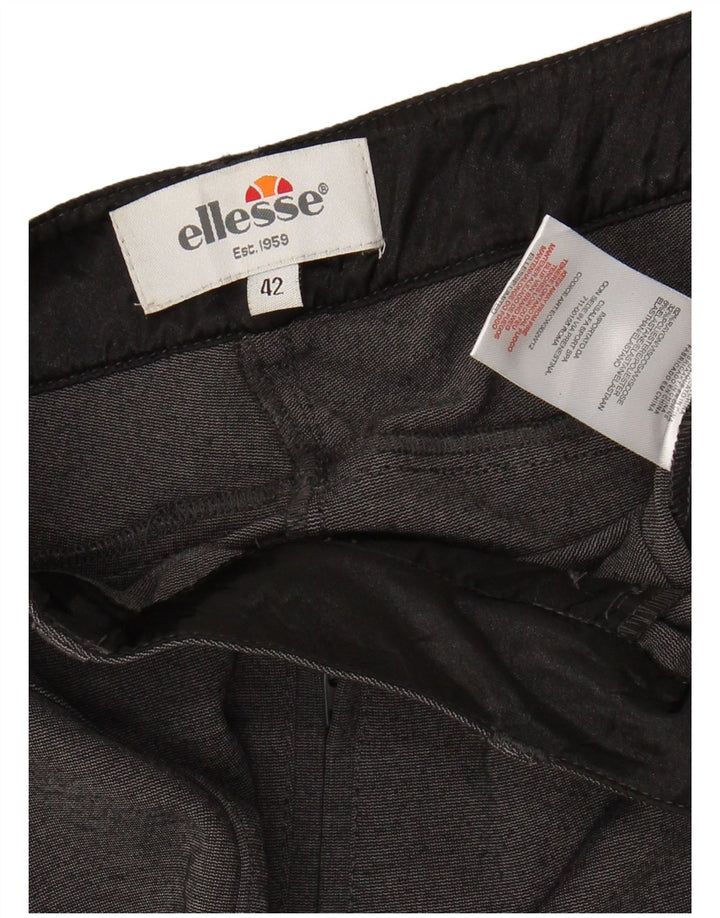 ELLESSE Pantalon Chino Slim Femme IT 42 Medium W28 L27 Gris Rayonne