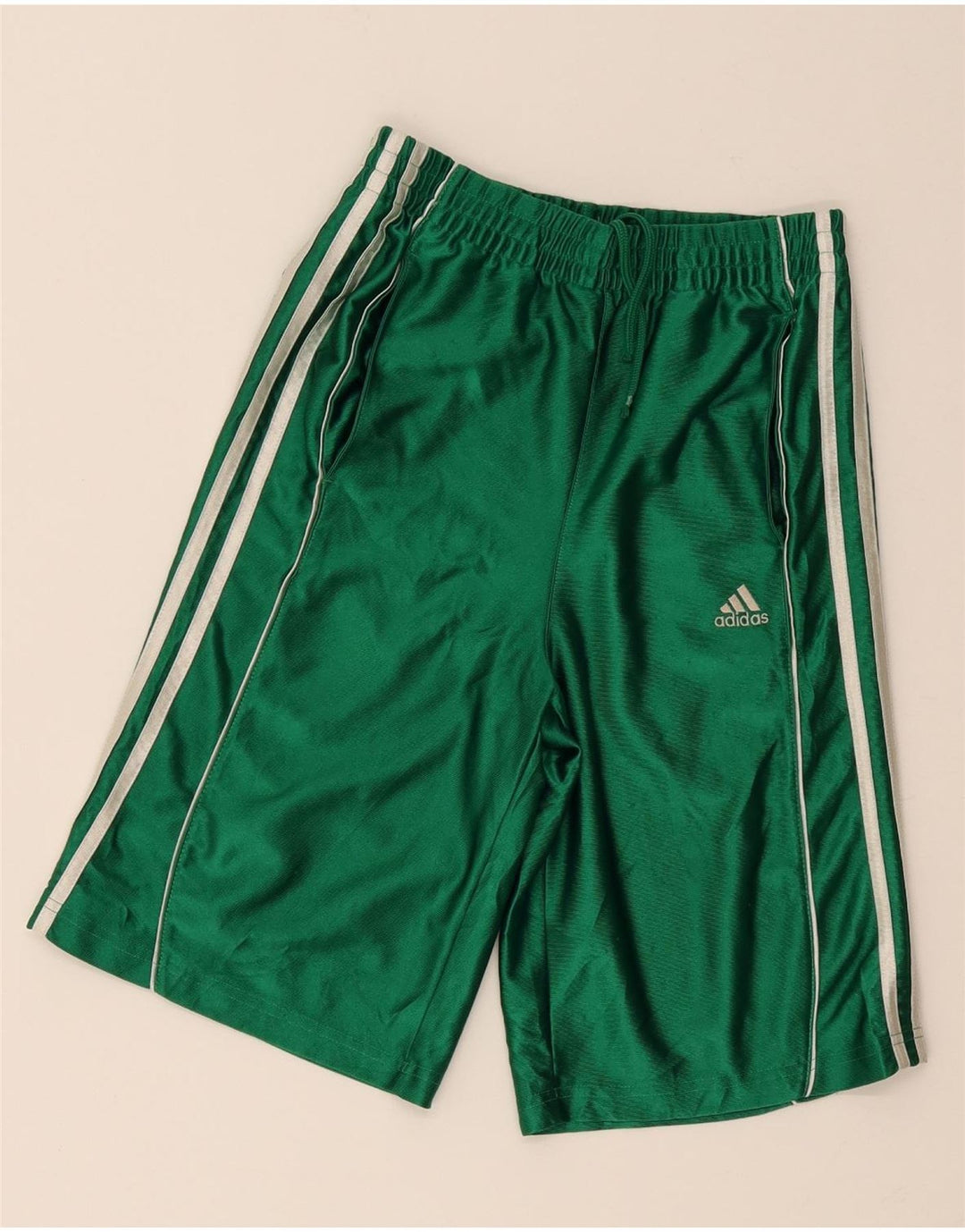 Adidas Short de Sport Garçon 10-11 Ans Vert Moyen Polyester