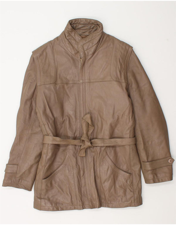 veste en cuir homme vintage IT 46 Petit Marron