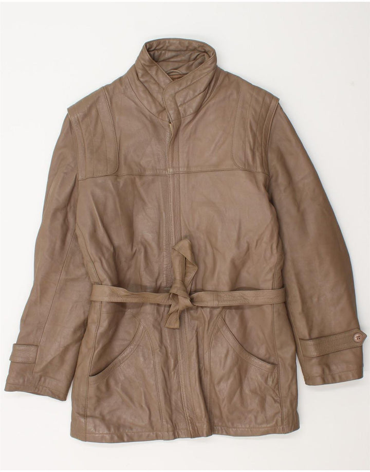 veste en cuir homme vintage IT 46 Petit Marron