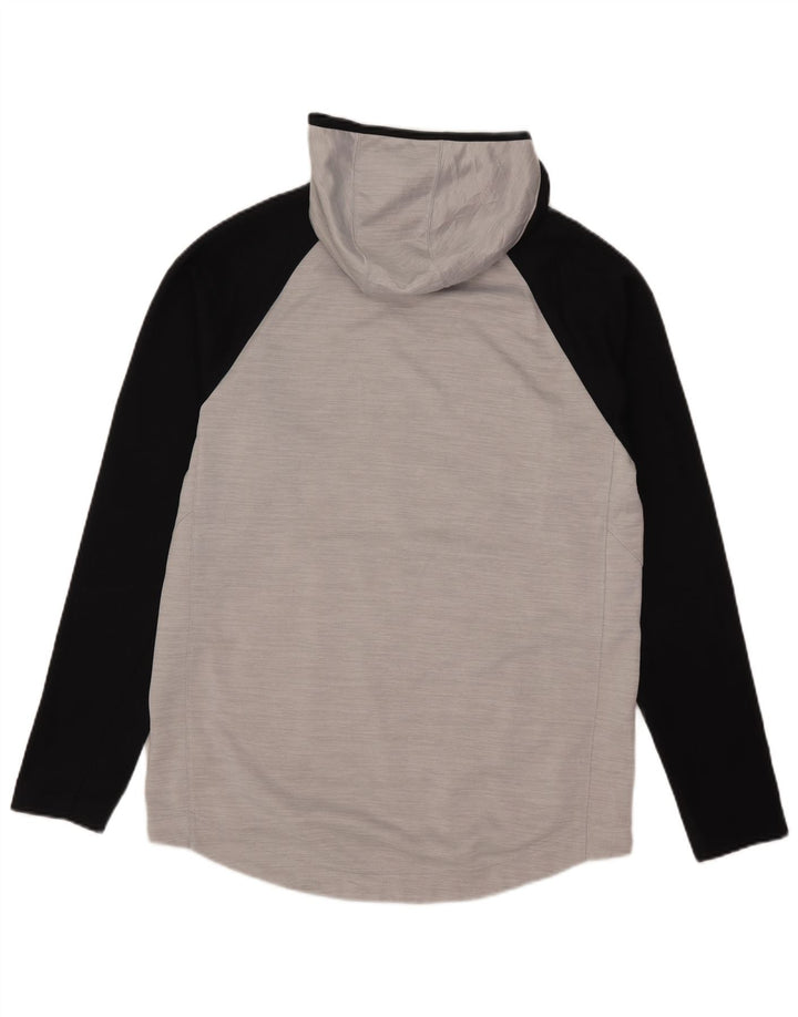 Nike Pull à capuche graphique Dri Fit pour femme UK 14 Gris moyen Polyester