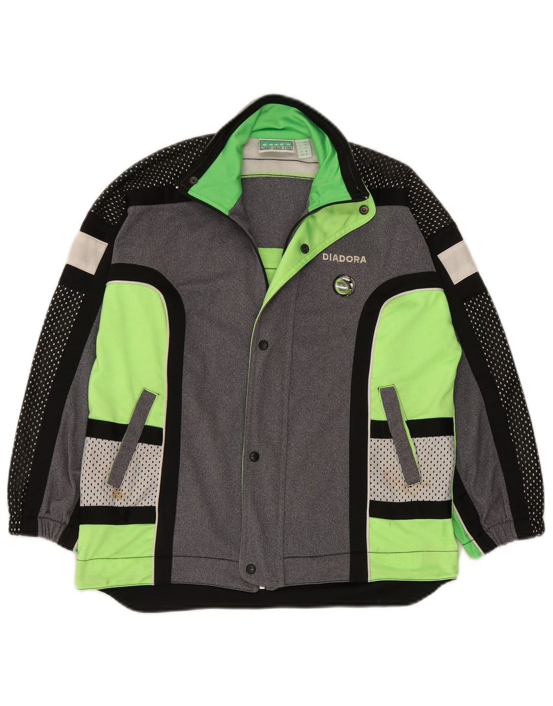 Diadora Veste de Survêtement Garçon 13-14 Ans Gris Colorblock Polyester