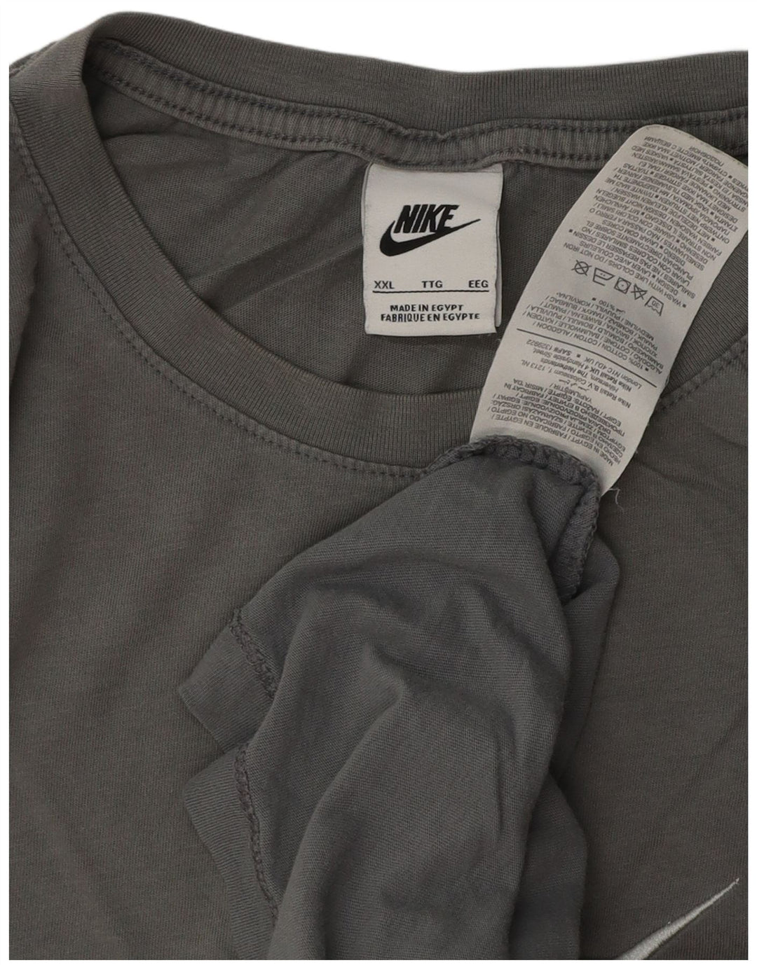 Nike T-shirt graphique pour homme 2XL Gris Coton