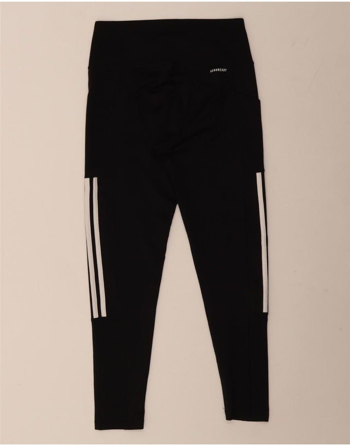 ADIDAS Leggings Aeroready pour femmes UK 12/14 Polyester noir moyen