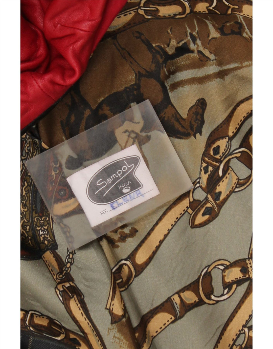 vintage Femmes Surdimensionné Suède Pardessus UK 14 Cuir Rouge Moyen