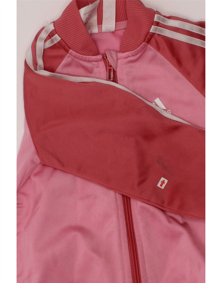 Adidas Veste de Survêtement Fille 2-3 Ans Rose Colorblock Polyester