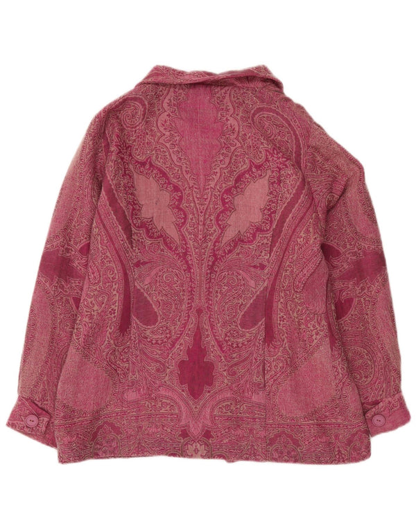 Veste Bomber Femme Vintage UK 16 Grand Paisley Rose