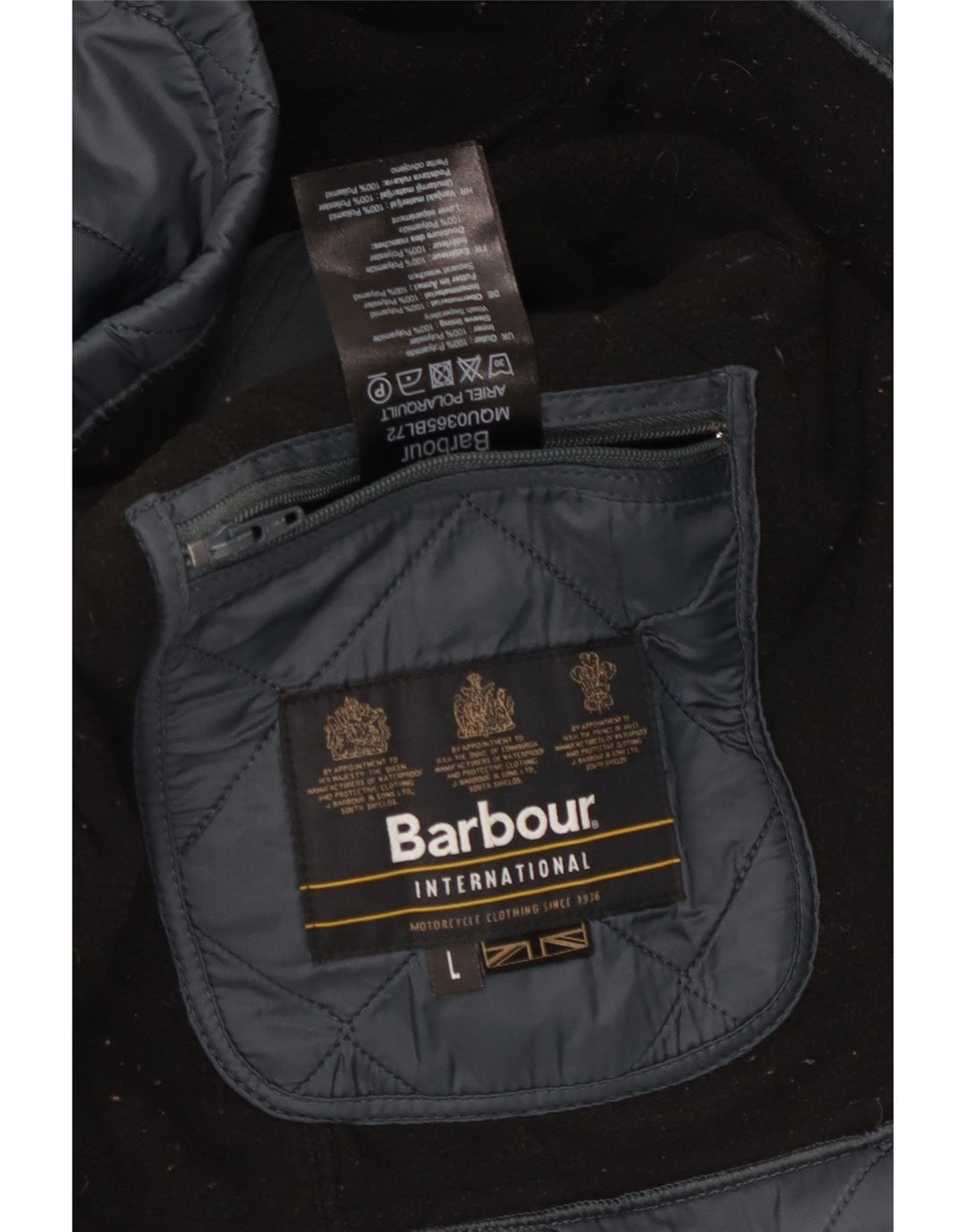 BARBOUR Veste matelassée pour homme UK 40 Large Bleu Marine Polyamide