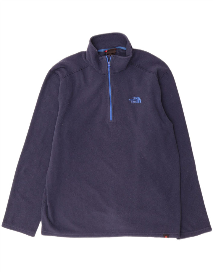 THE NORTH FACE Pull polaire à col zippé pour homme Large Bleu marine Polyester
