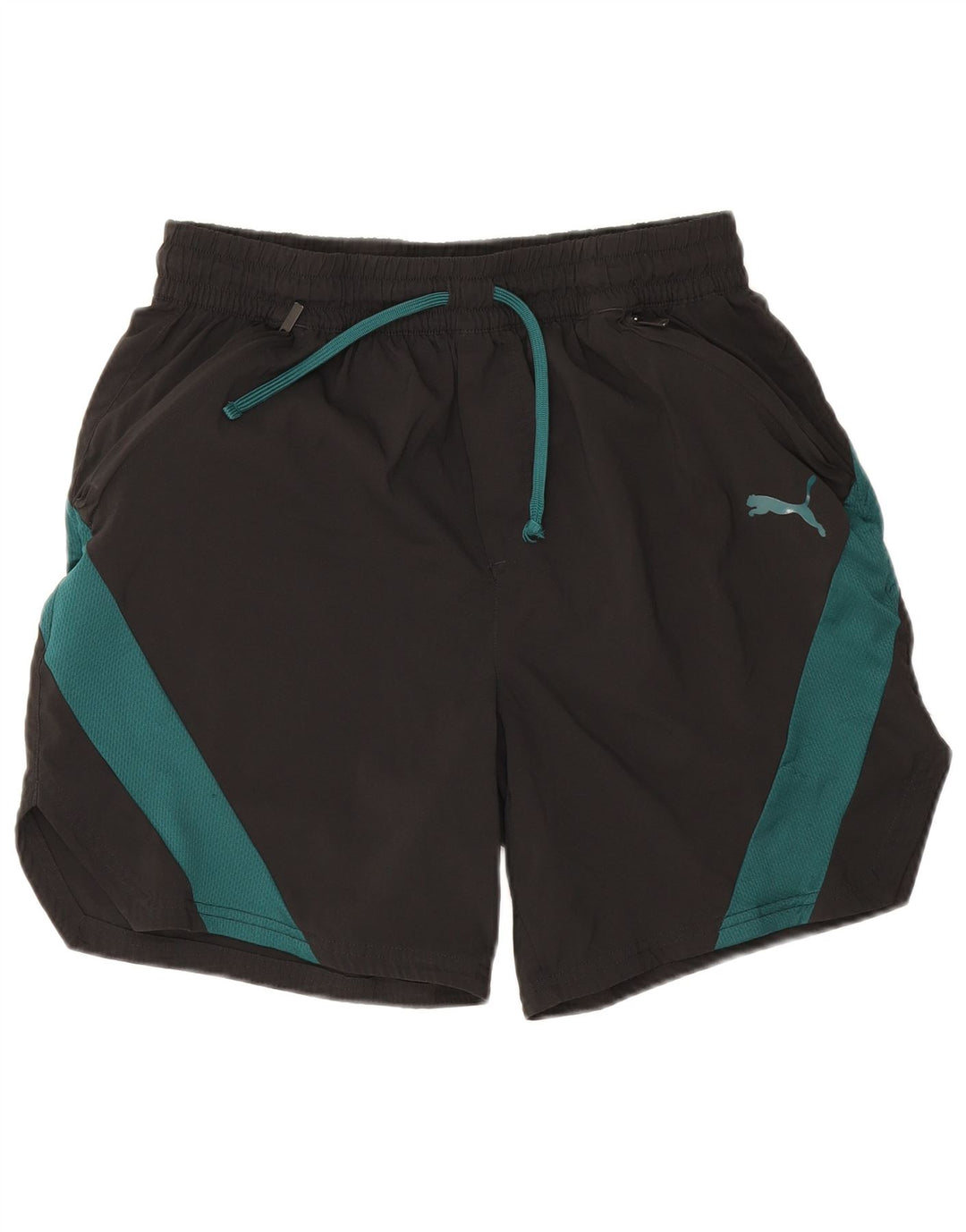 Puma Short de sport pour homme Large Noir Colorblock Polyester