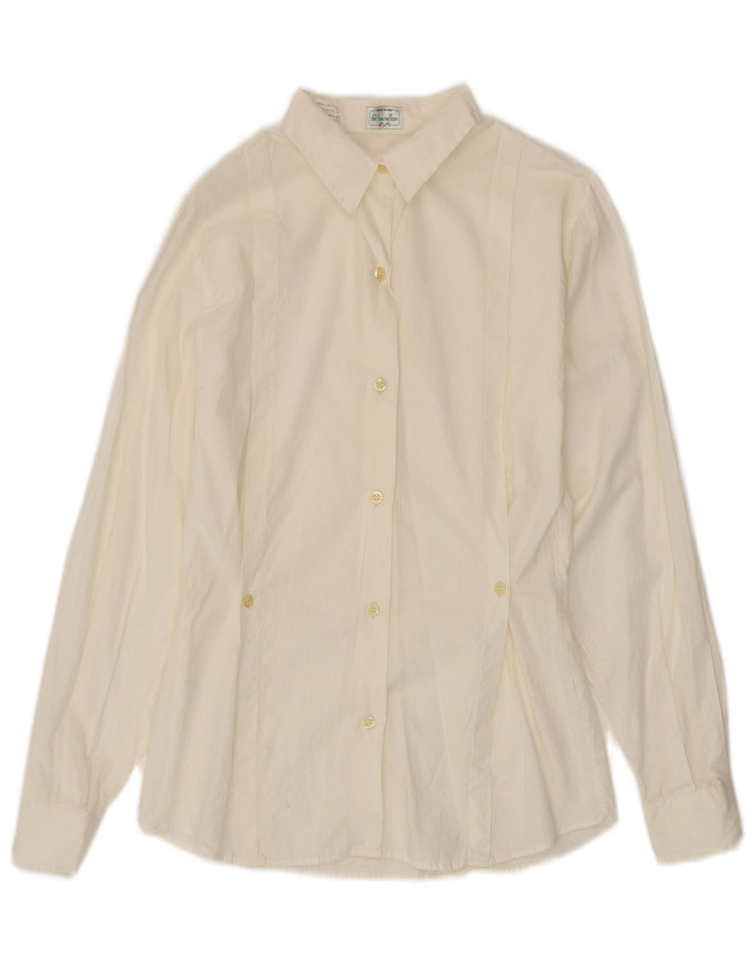 Benetton Chemise Femme IT 42 Coton Blanc Moyen