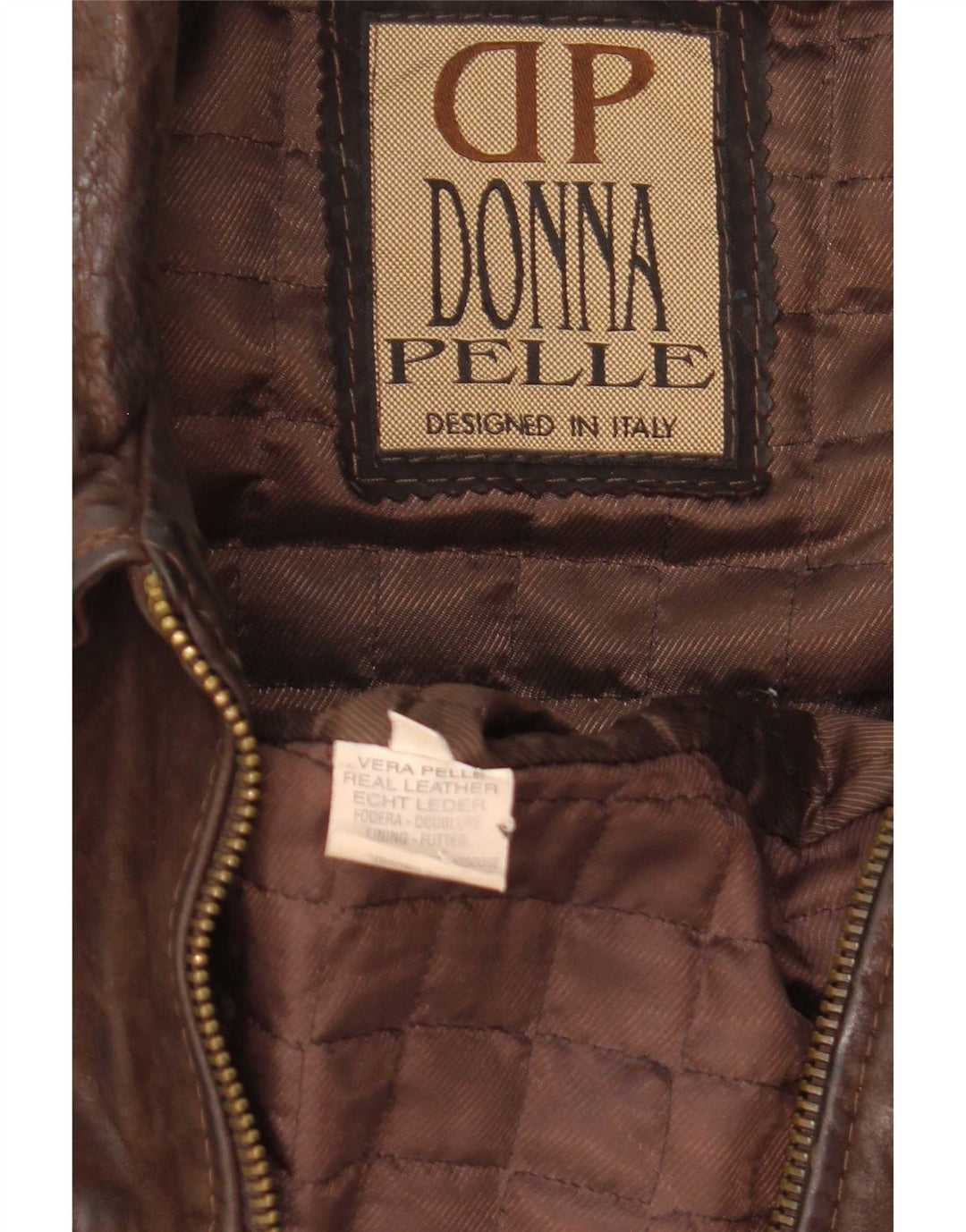 Donna Pelle Veste en cuir coupe ample pour homme IT 46 Petit cuir marron