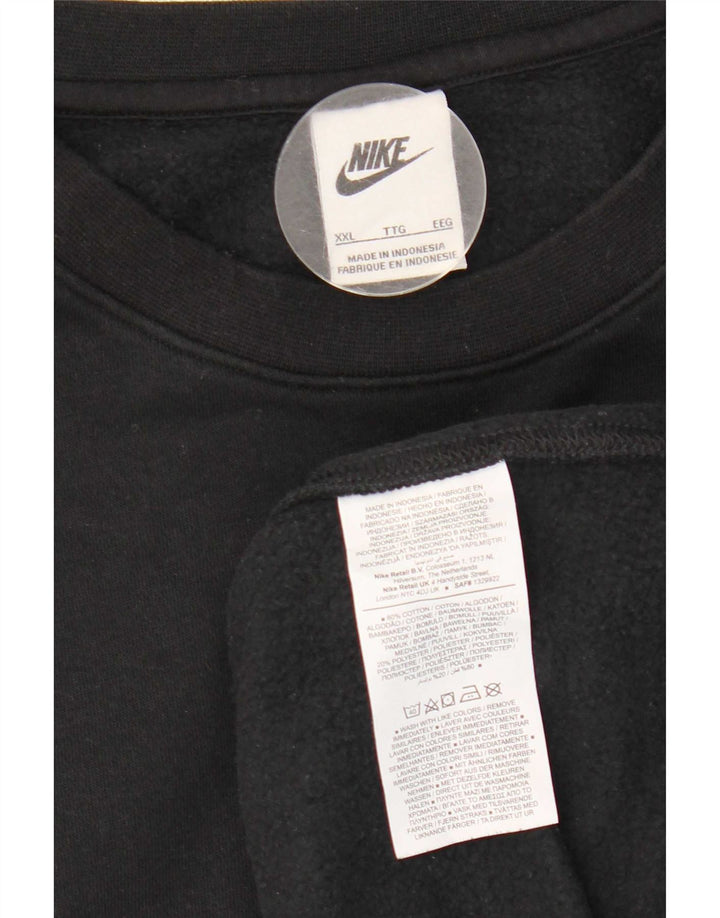 Nike Sweat-shirt pour homme en coton noir 2XL