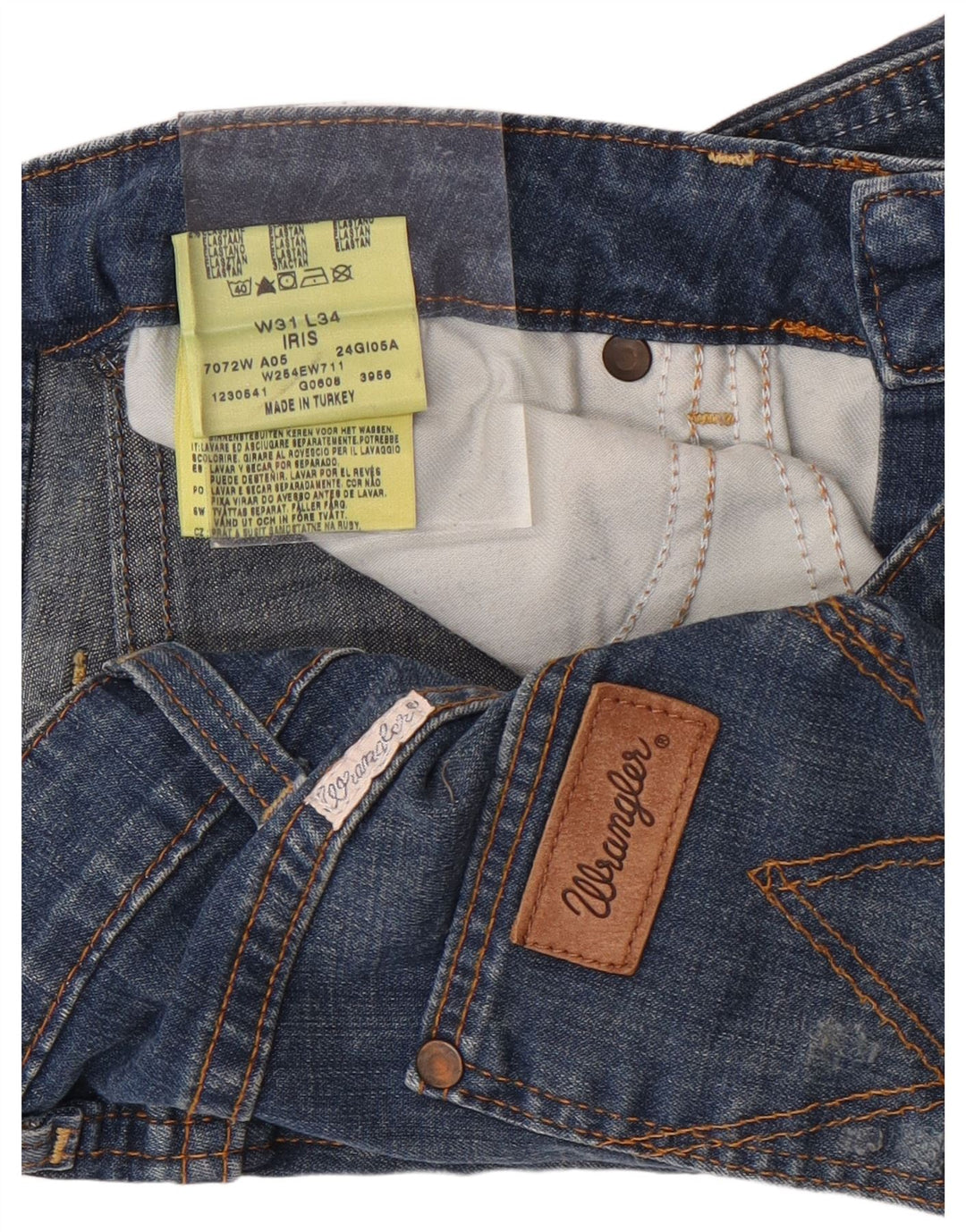 Wrangler Short Iris Denim W31 Homme Bleu Moyen Coton