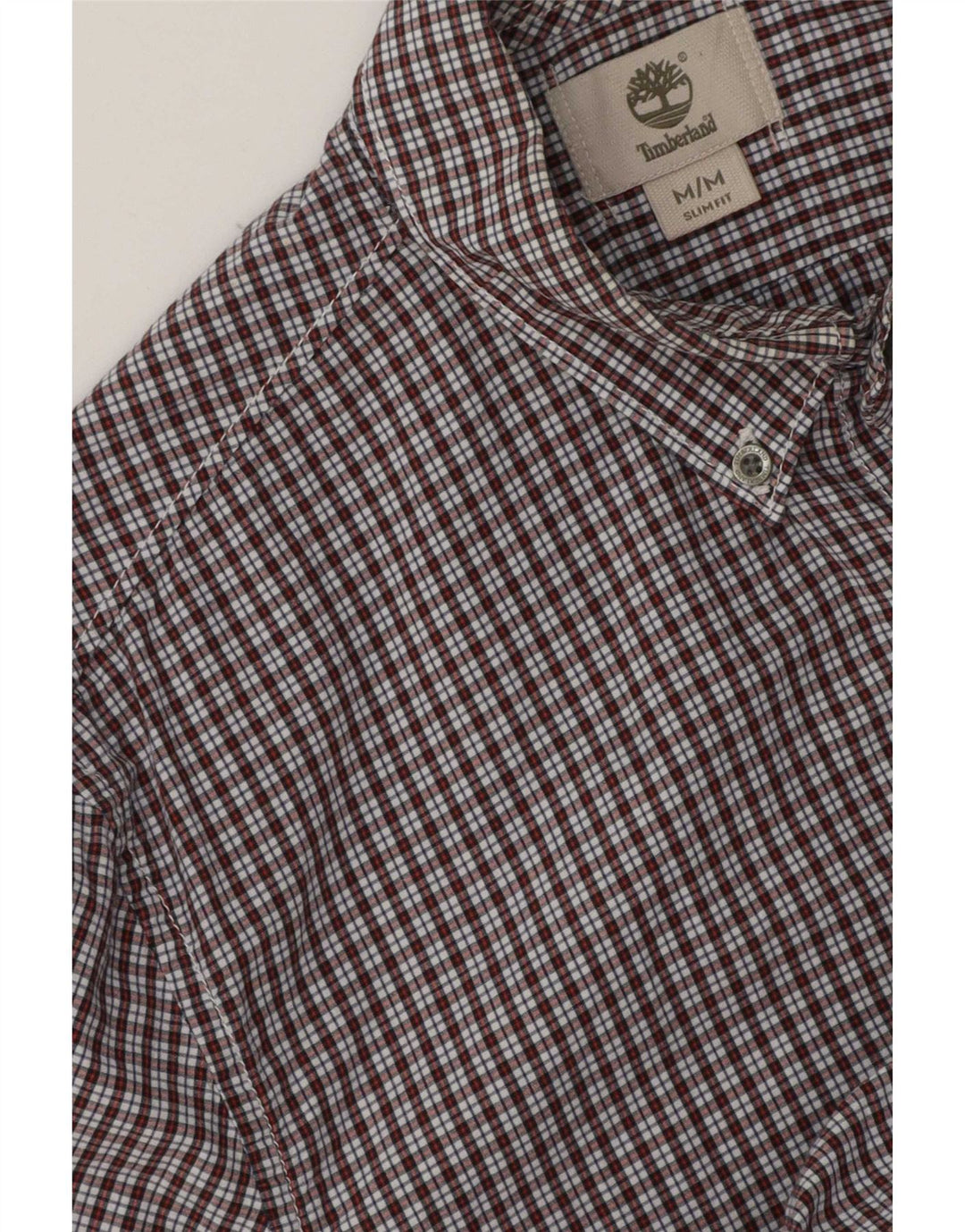 Timberland Chemise Slim Fit Homme Rouge Moyen Vichy