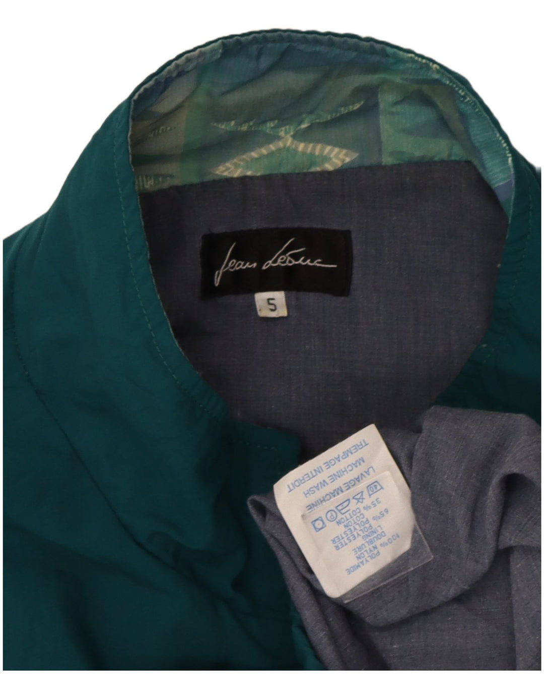 Jean Leduc Veste de Survêtement Homme XL Vert Géométrique Polyester