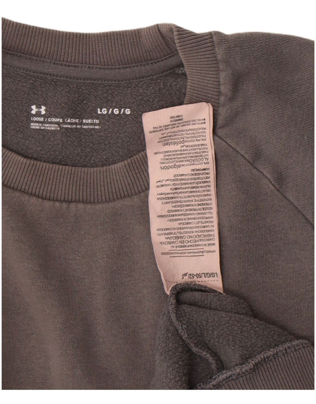 Under Armour Sweat-shirt pour homme en coton gris Taille L