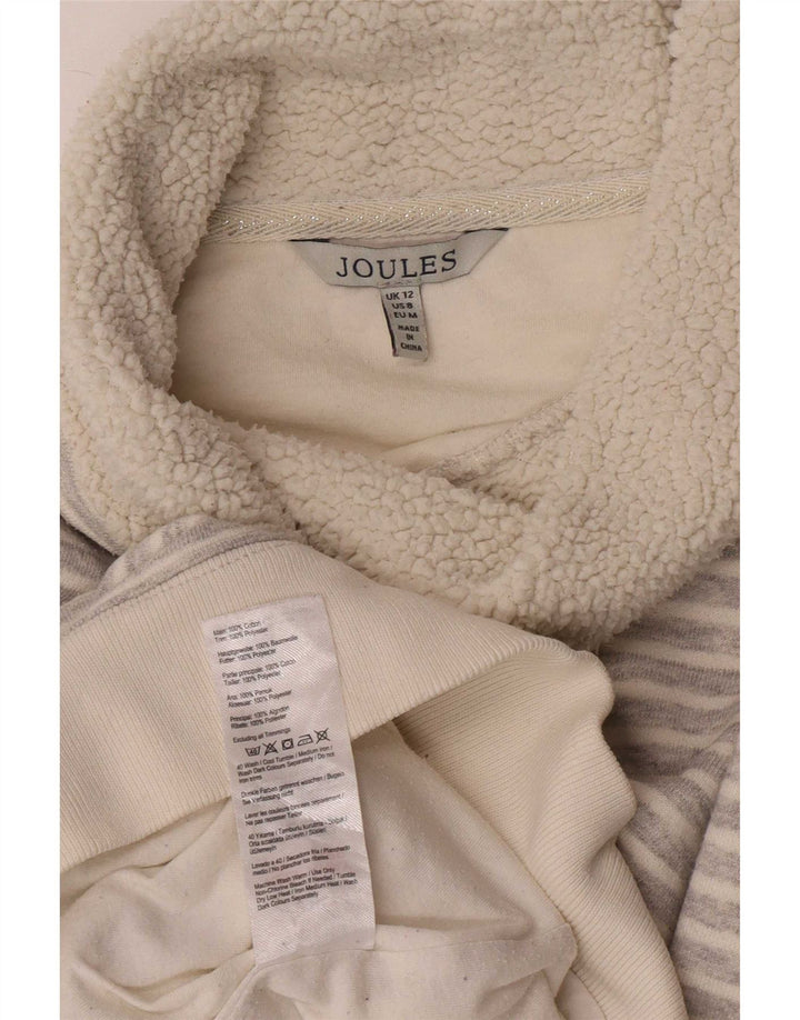 Joules Pull col roulé pour femme UK 12 Gris moyen à fines rayures