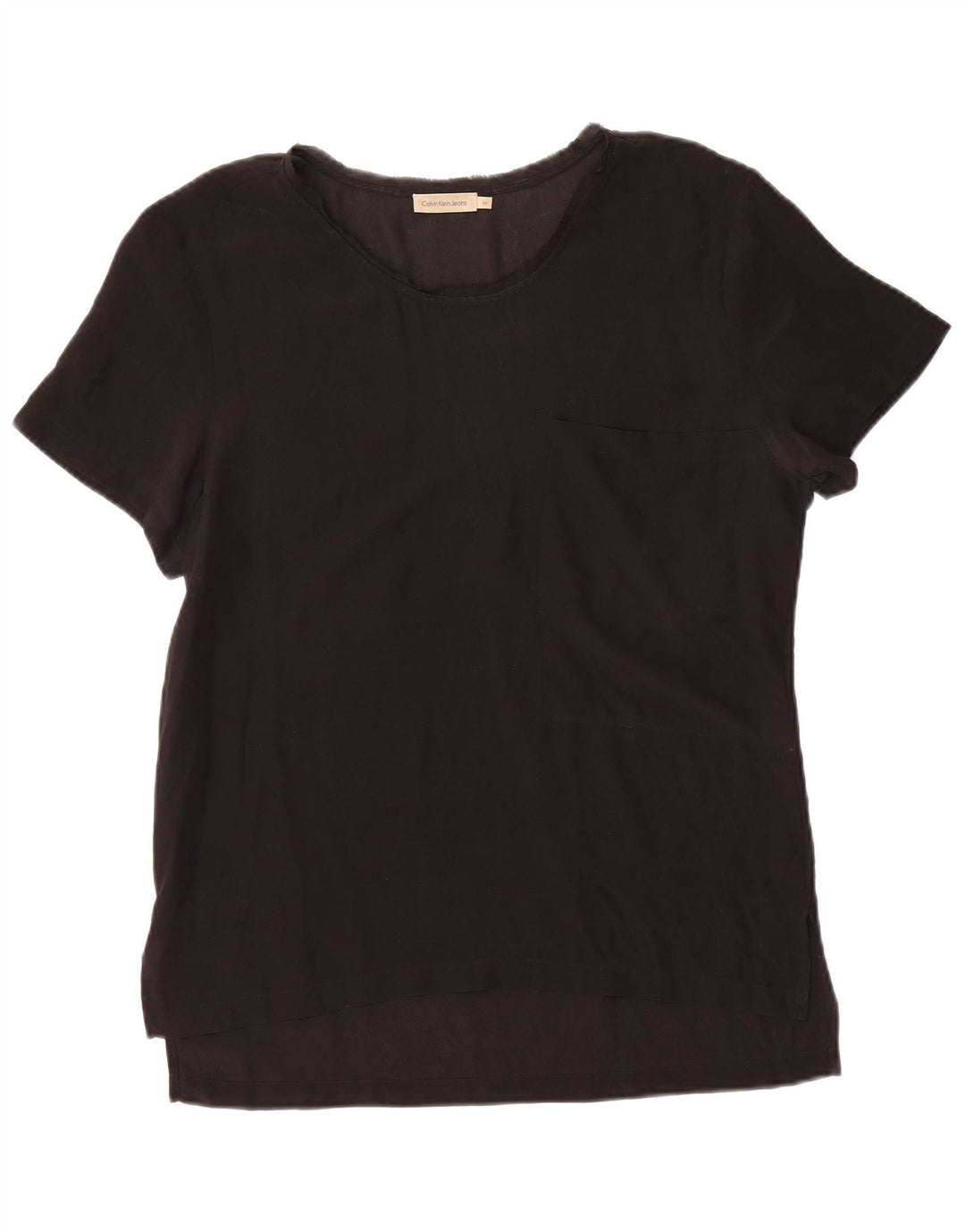 Calvin Klein Jeans Chemisier Femme UK 14 Medium Noir