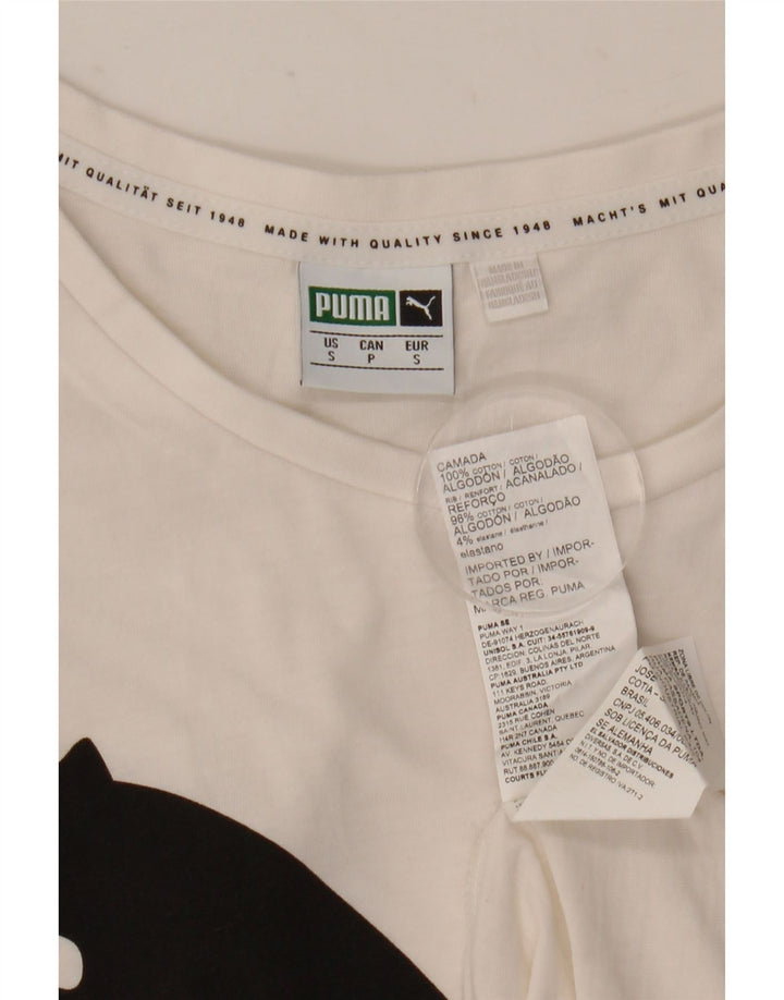 Puma T-Shirt Graphique Homme Petit Blanc Coton