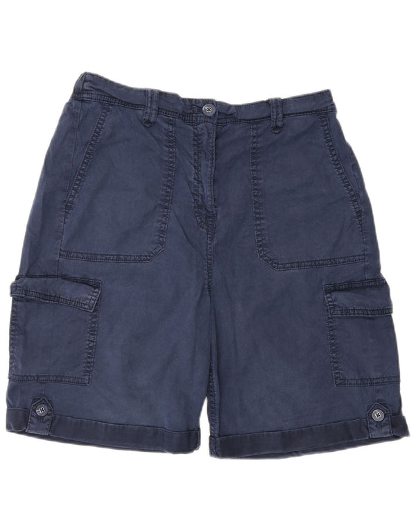 Marks & Spencer Short cargo taille haute pour femme UK 10 Small W26 Bleu marine