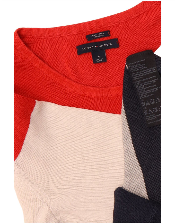 Tommy Hilfiger Pull à col bateau pour femme UK 14 Medium Multicolore
