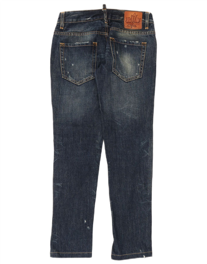 Dsquared2 Jean slim effet vieilli pour femme IT 38 XS W28 L29 Bleu Coton