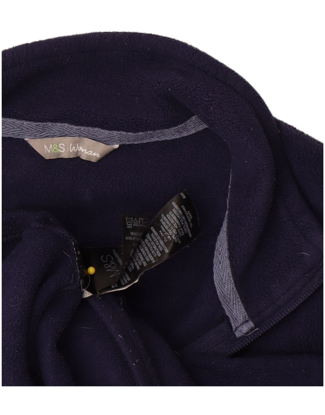 Marks & Spencer Gilet Polaire Femme UK 18 XL Bleu Marine Polyester