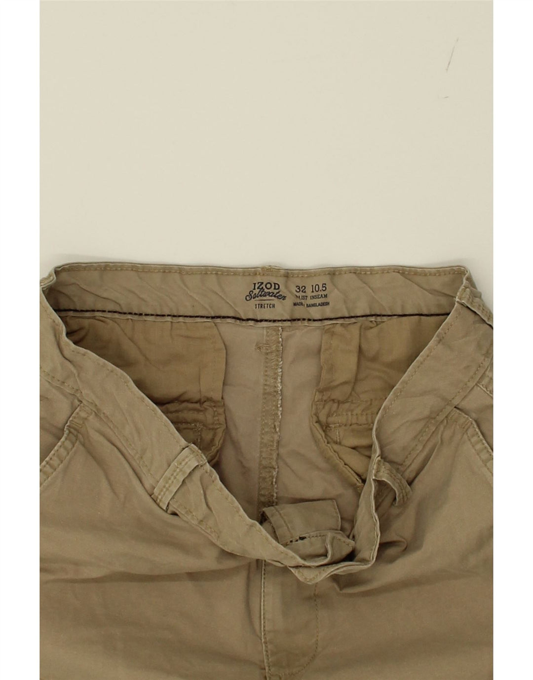 IZOD Mens Cargo Shorts  W32 Medium Beige Vintage Izod and Second-Hand Izod from Messina Hembry 