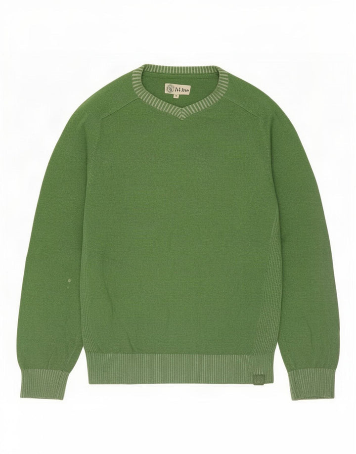 Fat Face Pull Col V Homme Vert Moyen Coton