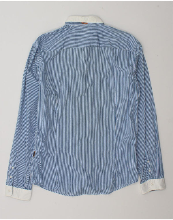 Hugo Boss Chemise Slim Fit en coton à rayures bleues Large