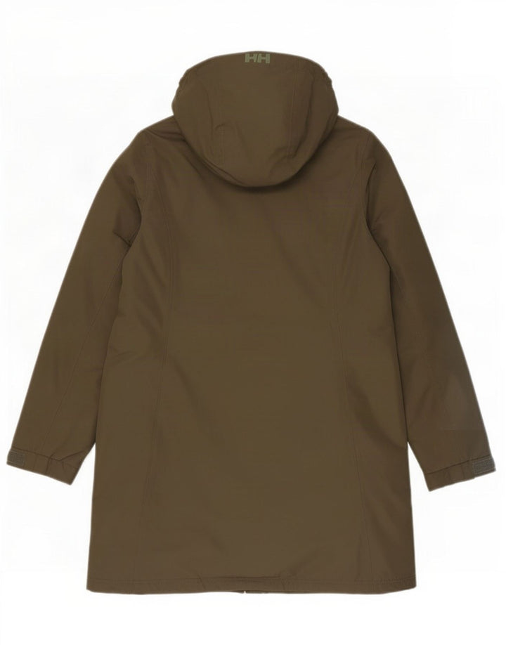 Helly Hansen Manteau rembourré à capuche pour femme UK 14 Medium Kaki Polyester