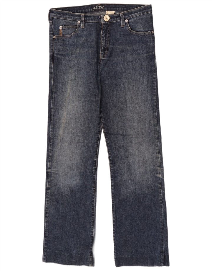 Armani Femme Jean Droit W29 L29 Bleu Coton