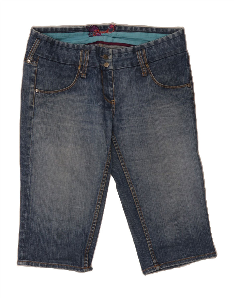 FCUK Womens Denim Bermuda Shorts US 12 Large W34  Blue Cotton Vintage Fcuk and Second-Hand Fcuk from Messina Hembry 