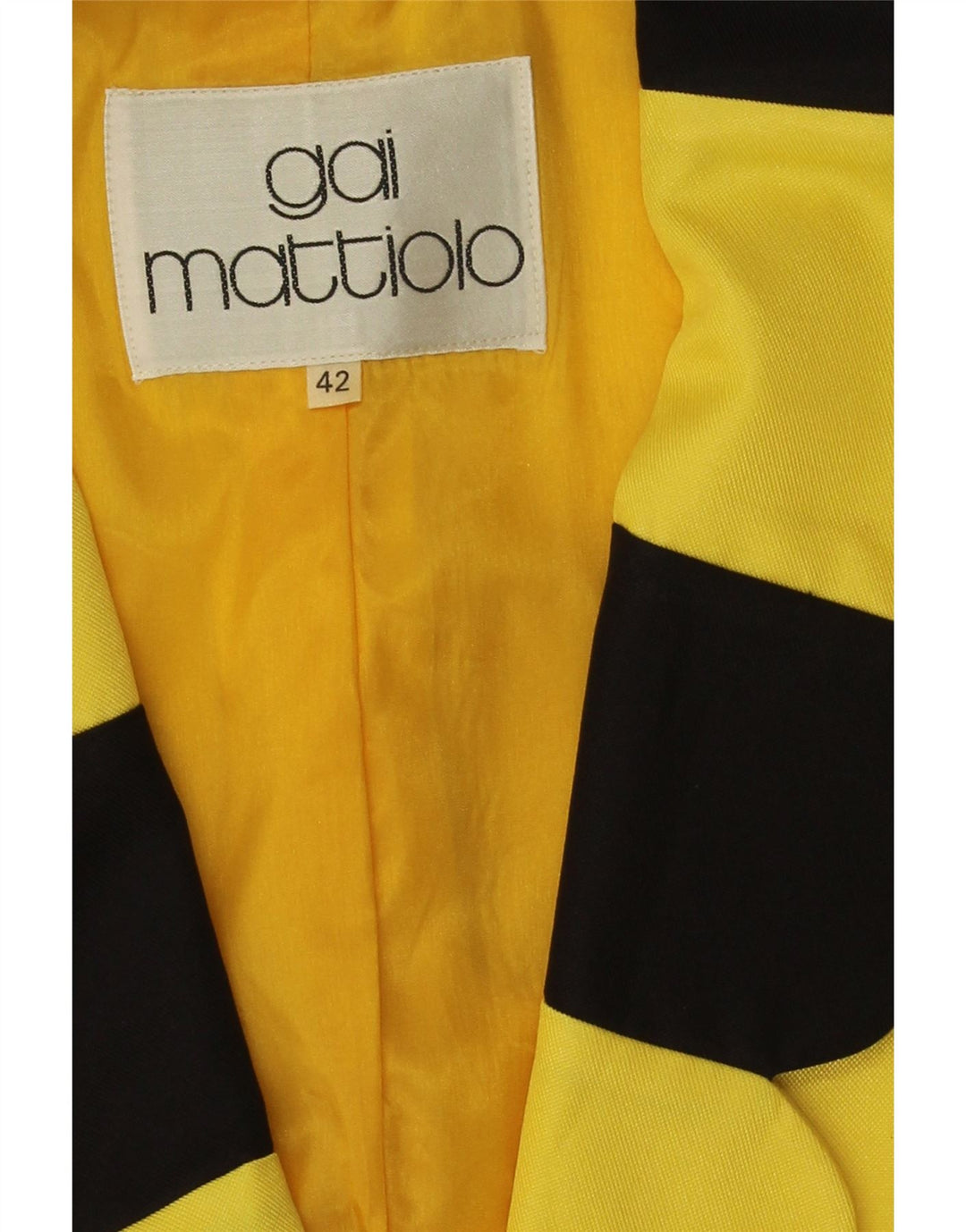 Gai Mattiolo Veste blazer à manches courtes pour femme IT 42 Jaune moyen