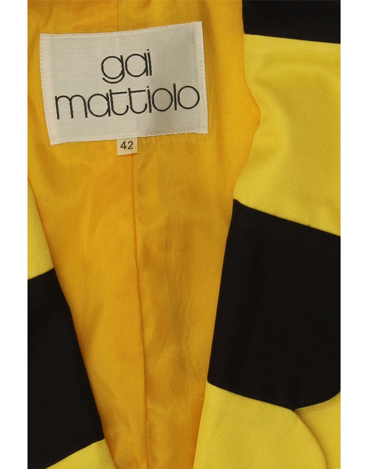 Gai Mattiolo Veste blazer à manches courtes pour femme IT 42 Jaune moyen