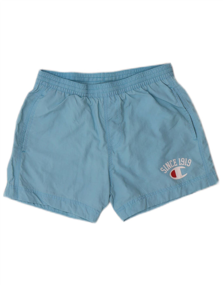 Champion Short de Bain Graphique Garçon 11-12 Ans Grand Bleu Polyamide