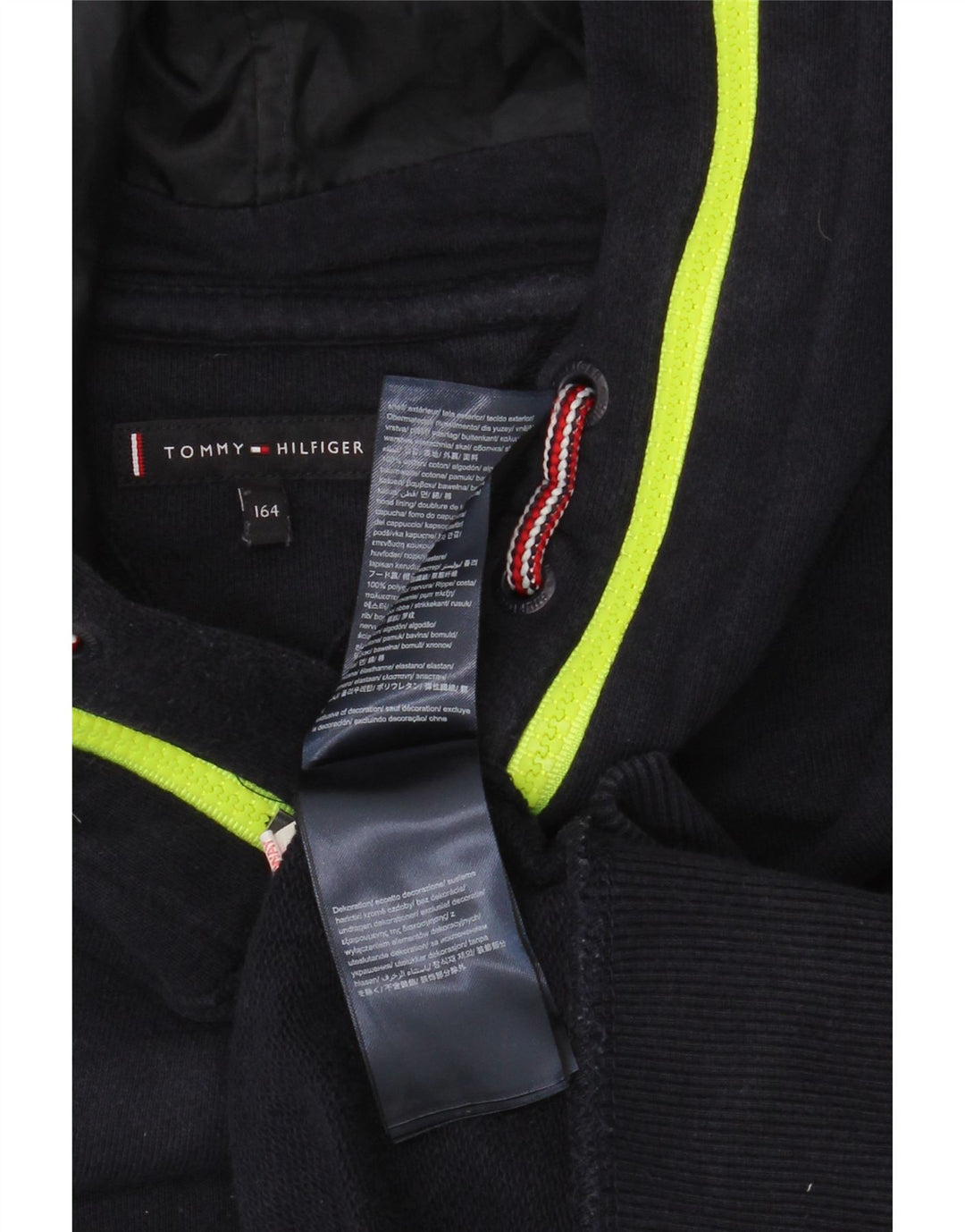 Tommy Hilfiger Pull à capuche garçon 13-14 ans Bleu marine Polyester