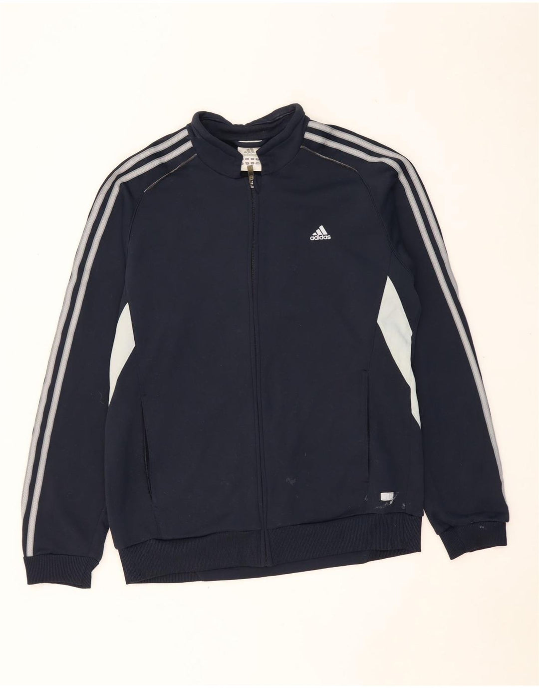 ADIDAS Veste de survêtement pour homme Large Bleu Marine Colorblock Polyester