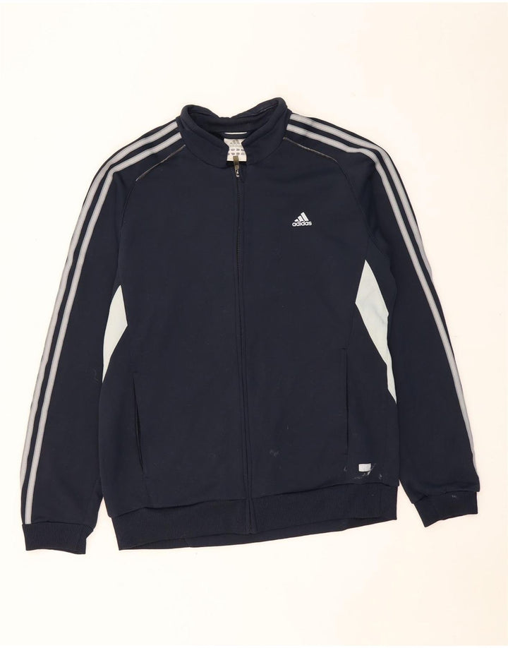 ADIDAS Veste de survêtement pour homme Large Bleu Marine Colorblock Polyester