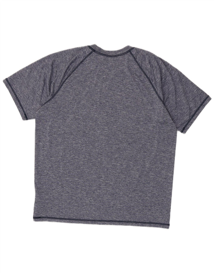 Nike Hommes Dri Fit T-Shirt Haut Large Bleu Marine Moucheté Polyester