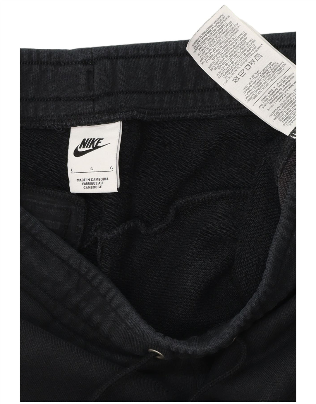 NIKE Short de sport pour homme Large en coton color block noir