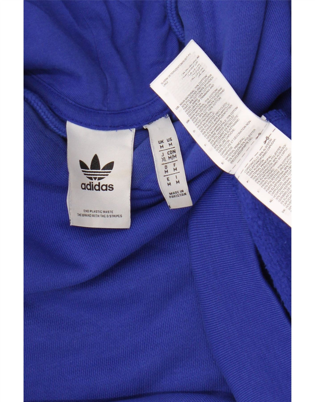 Adidas Pull à capuche pour homme en coton bleu moyen
