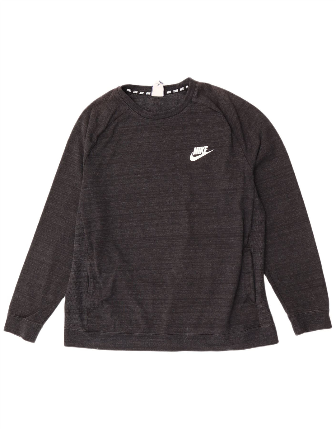 Nike Homme Sweatshirt Jumper XL Noir Moucheté Coton