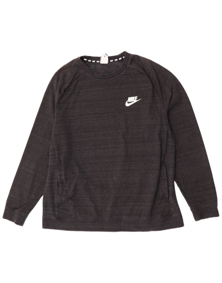 Nike Homme Sweatshirt Jumper XL Noir Moucheté Coton
