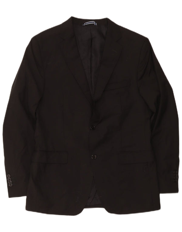 Massimo Dutti Veste blazer à 2 boutons pour homme EU 54 XL Laine noire