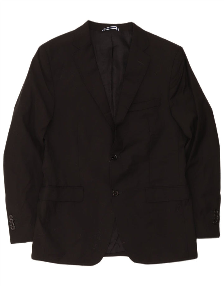 Massimo Dutti Veste blazer à 2 boutons pour homme EU 54 XL Laine noire