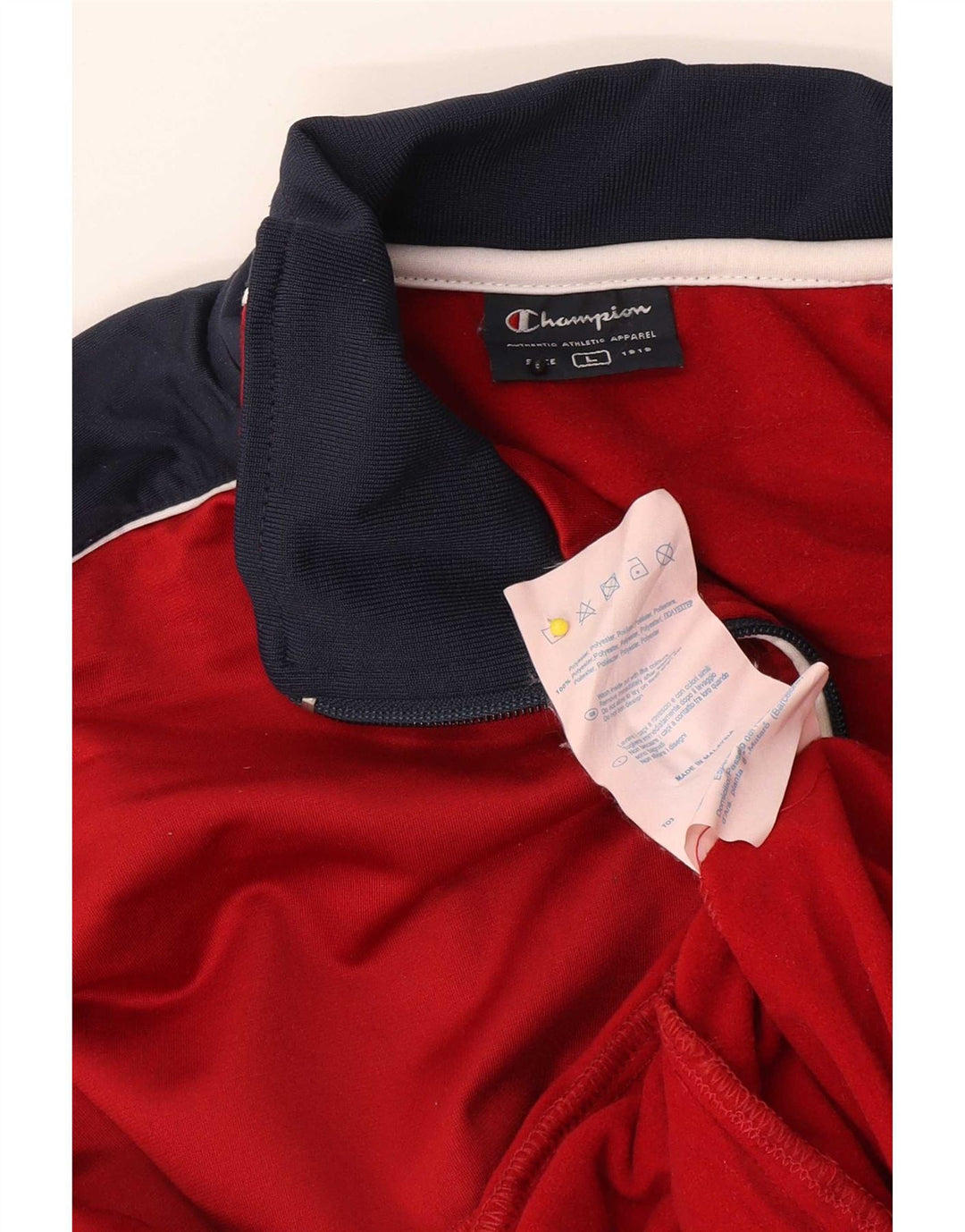 Champion Veste de survêtement pour femme UK 16 Large Rouge Colorblock Polyester